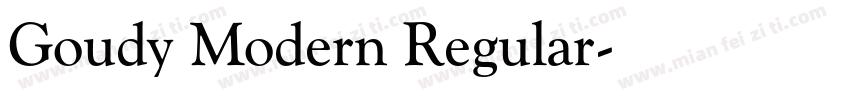 Goudy Modern Regular字体转换